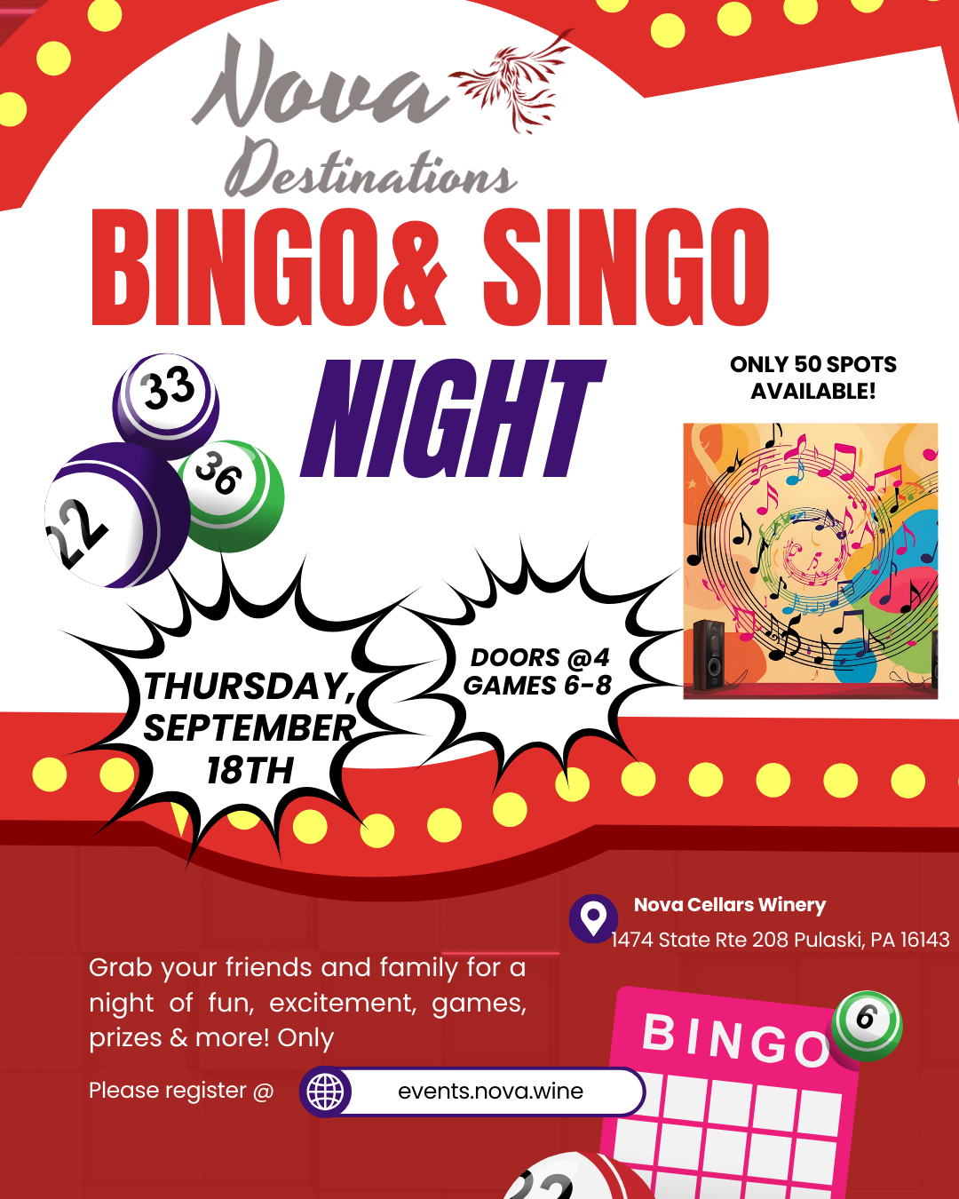 BINGO, SINGO & MORE- SEPTEMBER 2025