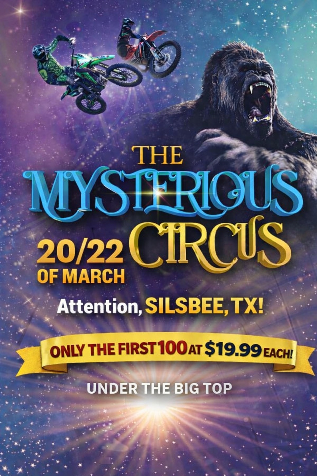 The Mysterious Circus - Silsbee, TX - 7:00 PM - 3/21/2026 - Saturday