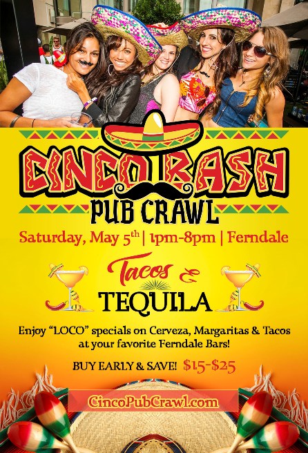 Cinco Bash Pub Crawl Ferndale 2018