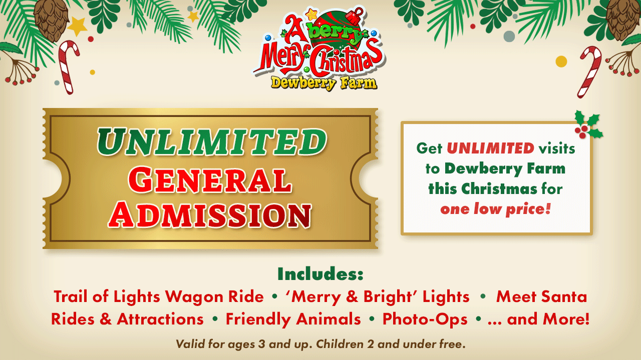 Dewberry Farm - A Berry Merry Christmas Unlimited General Admission