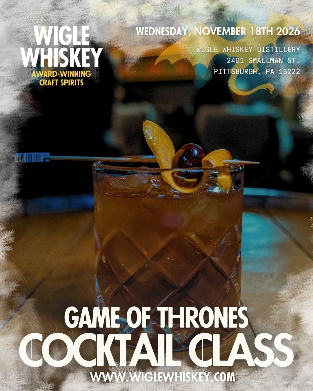 Game of Thrones (Winter is Coming) Cocktail Class