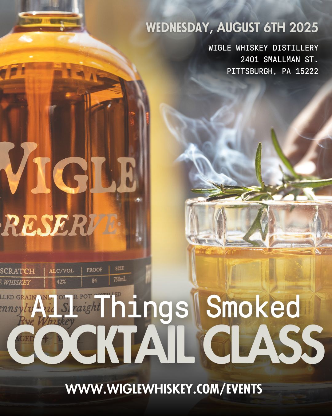 All Things Smoked Cocktail Class - August 6th
