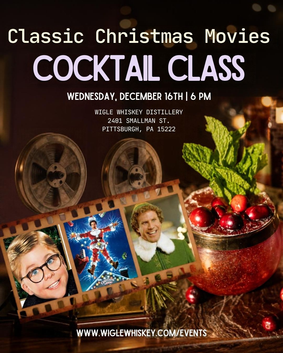 Classic Christmas Movies Cocktail Class 12/16